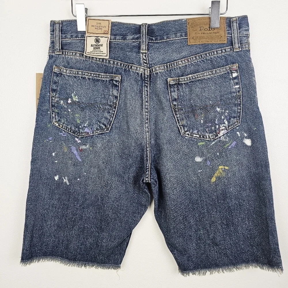 Polo Ralph Lauren Boy's Splatter Sullivan Slim Denim Shorts - Big Kid
